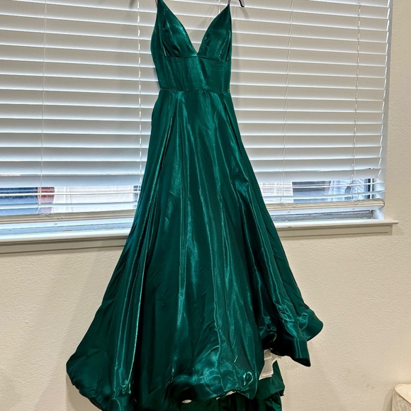 Emerald green dress